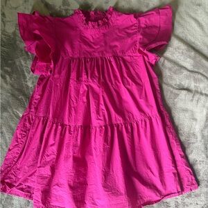 Anthropologie Maeve Ophelia Tiered Ruffles Babydoll Blouse Top Pink Size Small